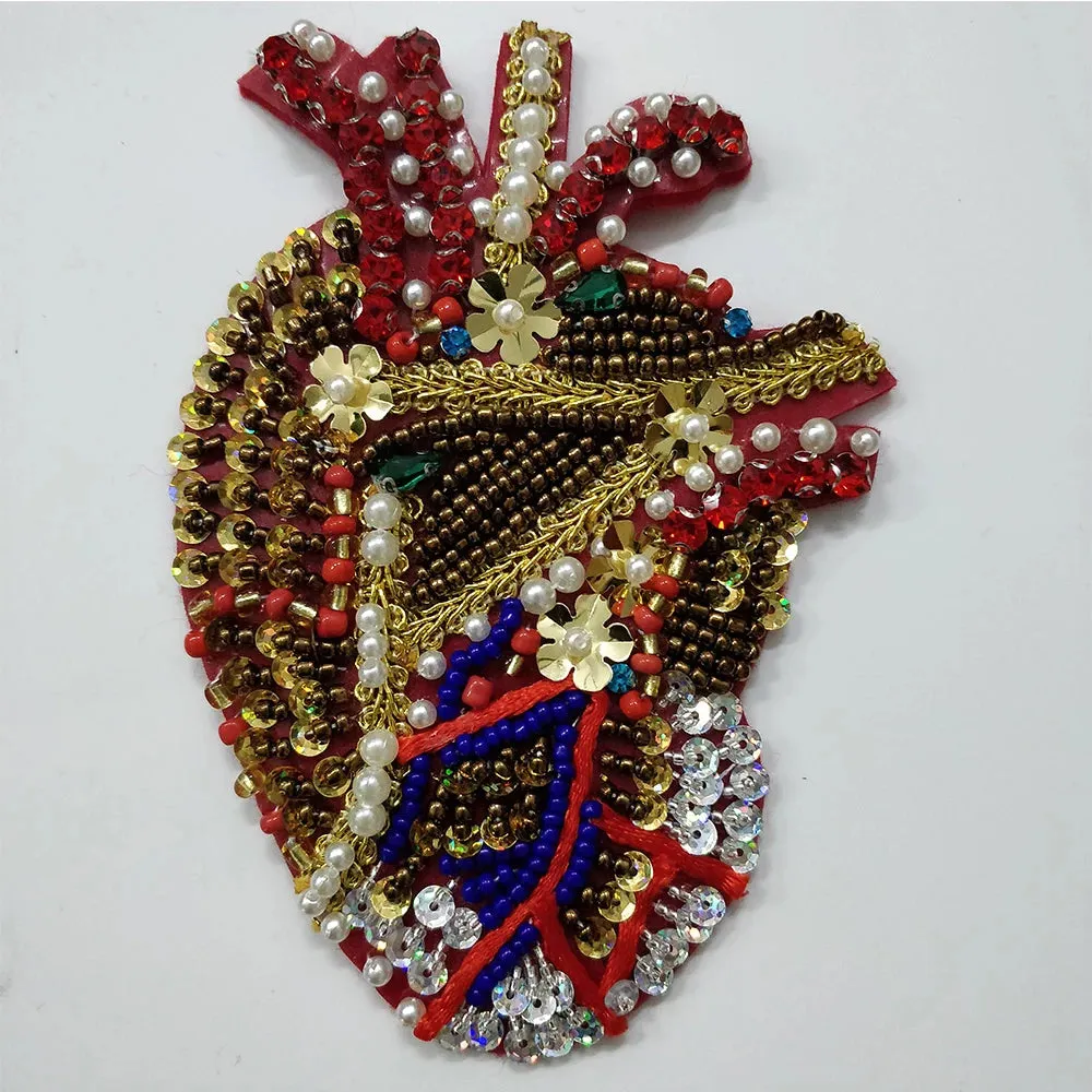 Trim- the Bead and Rhinestone Trimmed Heart Applique Collection 21 Styles