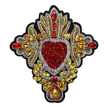 Trim- the Bead and Rhinestone Trimmed Heart Applique Collection 21 Styles