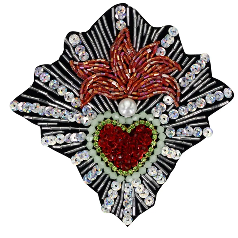 Trim- the Bead and Rhinestone Trimmed Heart Applique Collection 21 Styles