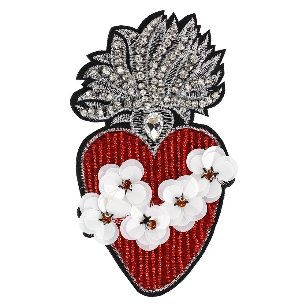 Trim- the Bead and Rhinestone Trimmed Heart Applique Collection 21 Styles