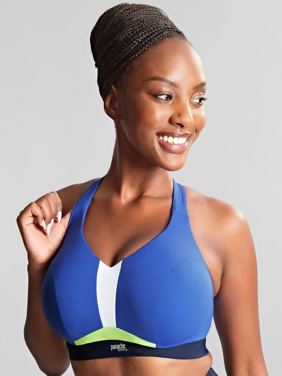 Ultra Perform Non Padded Wired Sports Bra In Blue - Panache