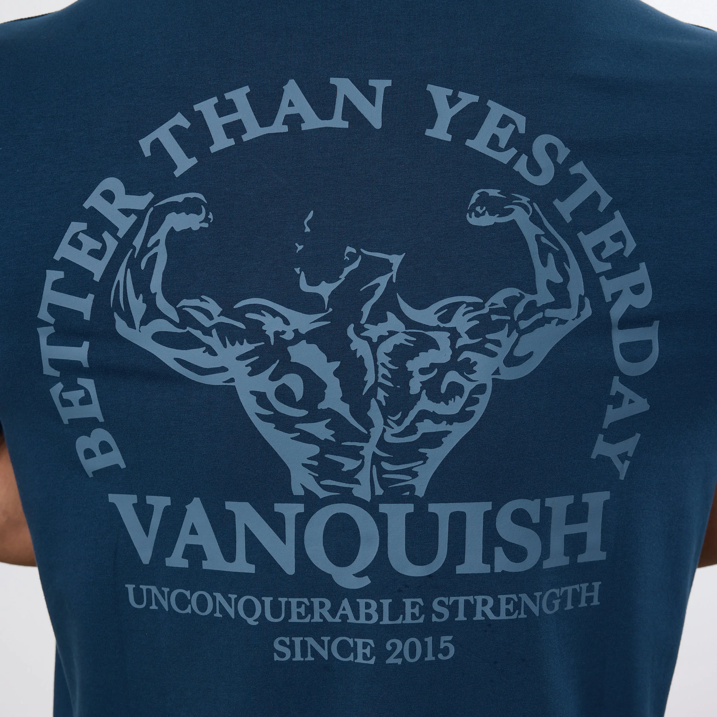 Vanquish Midnight Blue Unconquerable Strength Oversized T Shirt