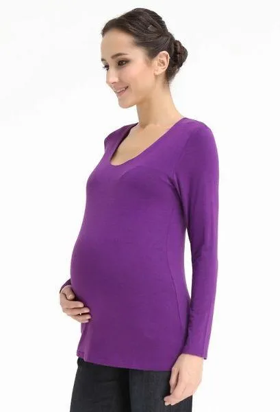 Vera V-Neck Nursing Nursing Top Purple